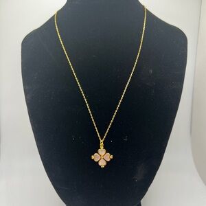 NWT Kate Spade Legacy Logo Demi Fine Spade Flower Necklace